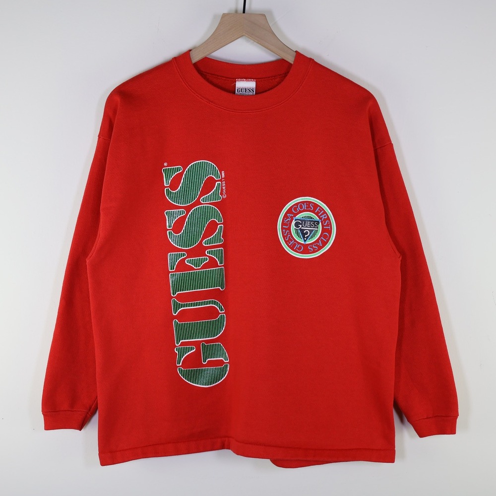 Vintage 1989 Guess Georges Marciano Red Sweatshirt Womens One Size Made In USA
